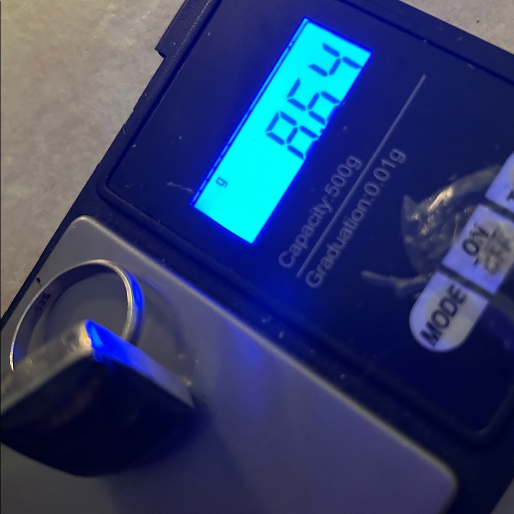 Rectangular Silver Ring With Large Chunky Labordo… - image 5